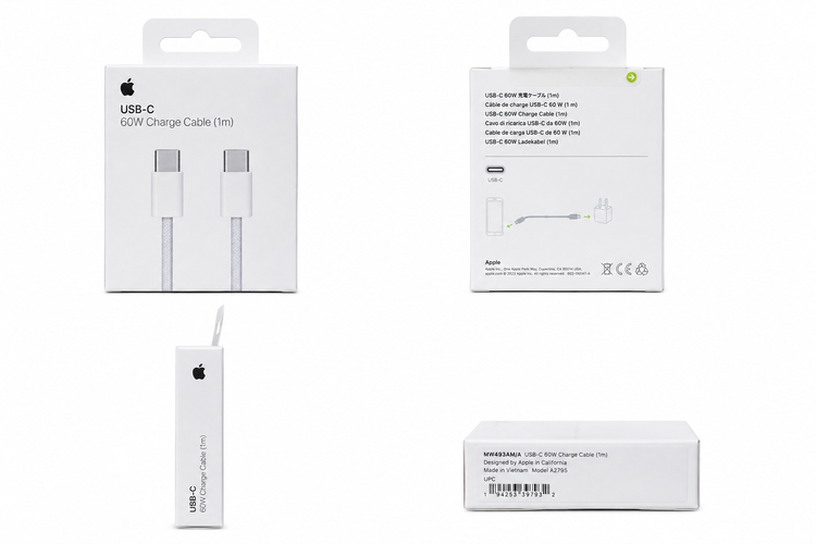 کابل شارژ اپل USB-C به USB-C طول ۱ متر اصلی کارخونه